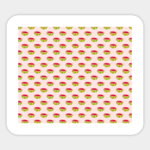 Watermelon Halves Pattern Sticker by saradaboru